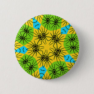 Eleganter afrikanischer Spider Motif Vektorgrafik  Button