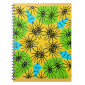 Eleganter afrikanischer Spider Motif Vektorgrafik Notizblock (Vorderseite)