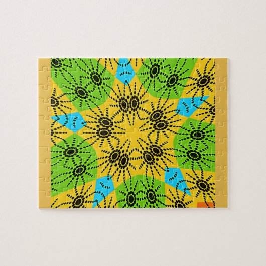 Eleganter afrikanischer Spider Motif Vektorgrafik  Puzzle (Horizontal)