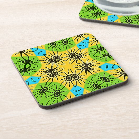 Eleganter afrikanischer Spider Motif Vektorgrafik Untersetzer (Linke Seite)