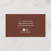 Eleganter Agate Black Gold Marble Brick Beauty Sal Visitenkarte (Rückseite)