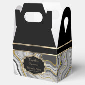 Eleganter Agate Marmor mit Schwarz, Gold und Grau Geschenkschachtel (Geöffnet)