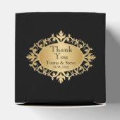 Eleganter Agate Marmor mit Schwarz und Gold Geschenkschachtel (Oben)