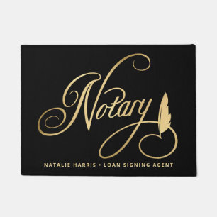 Eleganter Agent von Notar- und Gold- und Navy-Darl Fußmatte