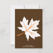 Eleganter Ahorn Blätter braune Hochzeit im Herbst  RSVP Karte (Rückseite)