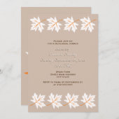 Eleganter Ahorn Blätter Hochzeit im Herbst Probe A Einladung (Vorne/Hinten)