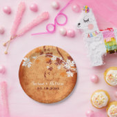 Eleganter Ahorn-Blätter Orange-Hochzeit im Herbst Pappteller (Party)