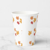 Eleganter Ahornblattmuster Papier-Cup Pappbecher (Rechts)