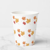 Eleganter Ahornblattmuster Papier-Cup Pappbecher (Vorderseite)