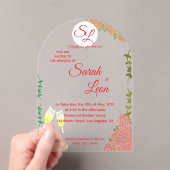 Eleganter Akryllischer Hochzeitstext Acryleinladungen (Insitu (Handheld))