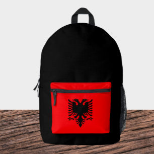 Eleganter Albanien Rucksack, schwarz, albanische F Bedruckter Rucksack