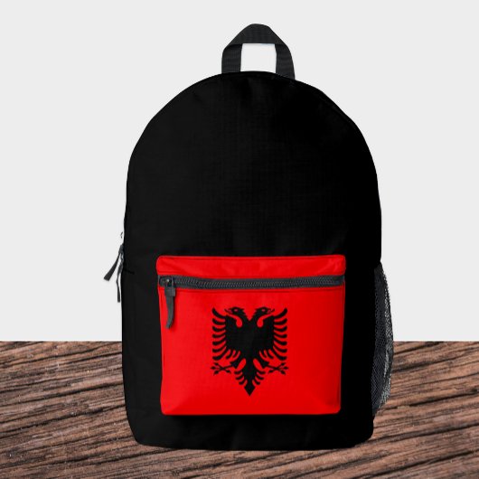 Eleganter Albanien Rucksack, schwarz, albanische F Bedruckter Rucksack