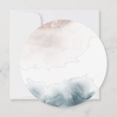 Eleganter Alkohol Tinte Gold Rosa Blau Save The Date (Rückseite)