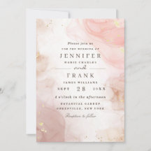 Eleganter Alkohol Tinte Gold Rosa Rosa Minimal Mod