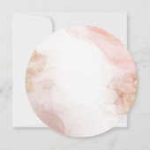 Eleganter Alkohol Tinte Gold Rosa Rosa Minimal Mod Save The Date (Rückseite)