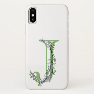 Eleganter Alphetbet-Brief J Lavender Eucalyptus Case-Mate iPhone Hülle