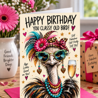Eleganter alter Vogel Karte