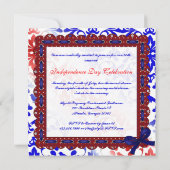 Eleganter Amerikanische Unabhängigkeitstag Einladu Einladung (Rückseite)