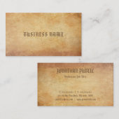 Eleganter amerikanischer Text Nostalgisch Altes Pa Visitenkarte (Vorne/Hinten)