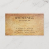 Eleganter amerikanischer Text Nostalgisch Altes Pa Visitenkarte (Rückseite)