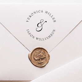 Eleganter Ampersand Hochzeit Paar zwei Nachnamen Permastempel