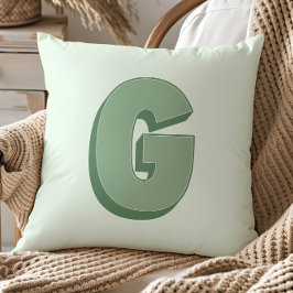 Eleganter Anfangsbuchstabe G Monogramm personalisi Kissen