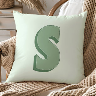 Eleganter Anfangsbuchstabe S Monogramm personalisi Kissen