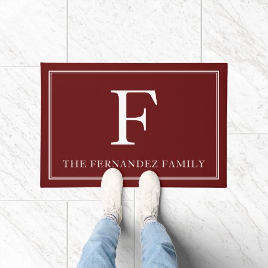 Eleganter Anfangsname Fußmatte (Indoor)