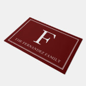 Eleganter Anfangsname Fußmatte (Schrägansicht)
