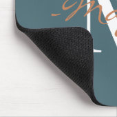 Eleganter Anfangswert M Monogram Türkis niedlich Mousepad (Ecke)
