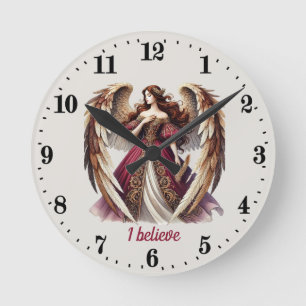 Eleganter Angel liebt individuell anpassbare Runde Wanduhr