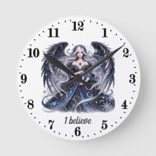 Eleganter Angel liebt individuell anpassbare Runde Wanduhr