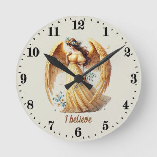 Eleganter Angel liebt individuell anpassbare Runde Wanduhr