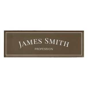 Eleganter angesagter Carafe Brown Minimalistisch T Namenschild