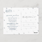 Eleganter Anker, Save the Date nautisch Postkarte (Rückseite)
