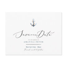 Eleganter Anker, Save the Date nautisch
