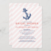 Eleganter Anker-SeeBrautparty-Einladungen Einladung (Vorne/Hinten)