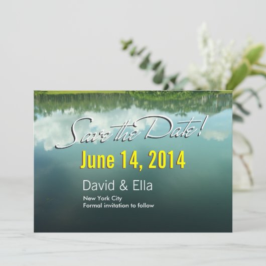 Eleganter Ankündigung Datum freihalten (Stehend Vorderseite)