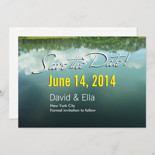 Eleganter Ankündigung Datum freihalten (Vorne/Hinten)