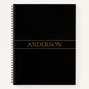Eleganter anpassbarer goldener Text und Linien Notizblock