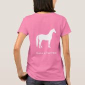 Eleganter, anpassbarer Text für das Weiße Pferd T-Shirt (Rückseite)
