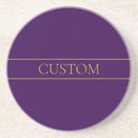 Eleganter anpassbarer Text | Gold & Tiefes Violett