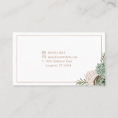 Eleganter, anspruchsvoller Blumenfolienrahmen und Visitenkarte (Rückseite)