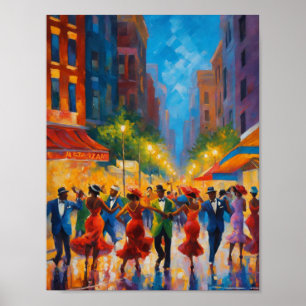 Eleganter anspruchsvoller Swing der Harlem-Renaiss Poster