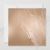 Eleganter antiker Goldmarmor Moderne Hochzeit Einladung (Rückseite)