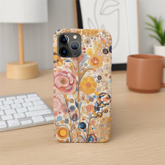 Eleganter antiker Jugendstil floraler Stil iPhone Hülle