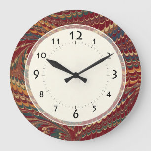 Eleganter antiker Vintager Edwardian Große Wanduhr