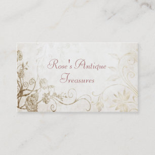 Eleganter Antique Gold Blume Shop Visitenkarte