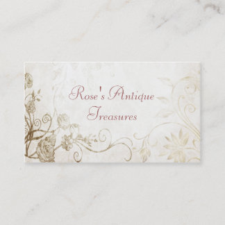 Eleganter Antique Gold Blume Shop Visitenkarte