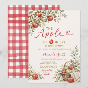 Eleganter Apfel Unseres Auges Baby Shower Floral Einladung